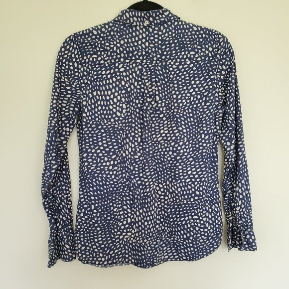 Gap the tailored shirt in blue/white pattern S - Picture 5 of 8